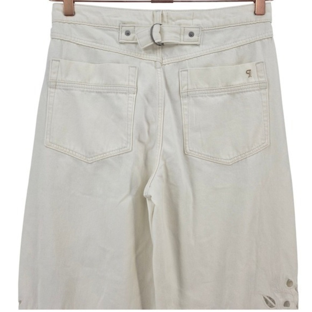 Anthropologie Pilcro Womens 30 Mid Rise Relaxed Tapered Jeans Floral Lasercut - Picture 5 of 15